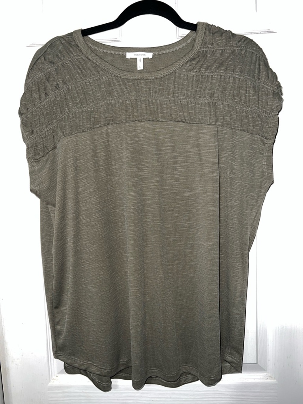 Maurices olive textured yoke tank top
